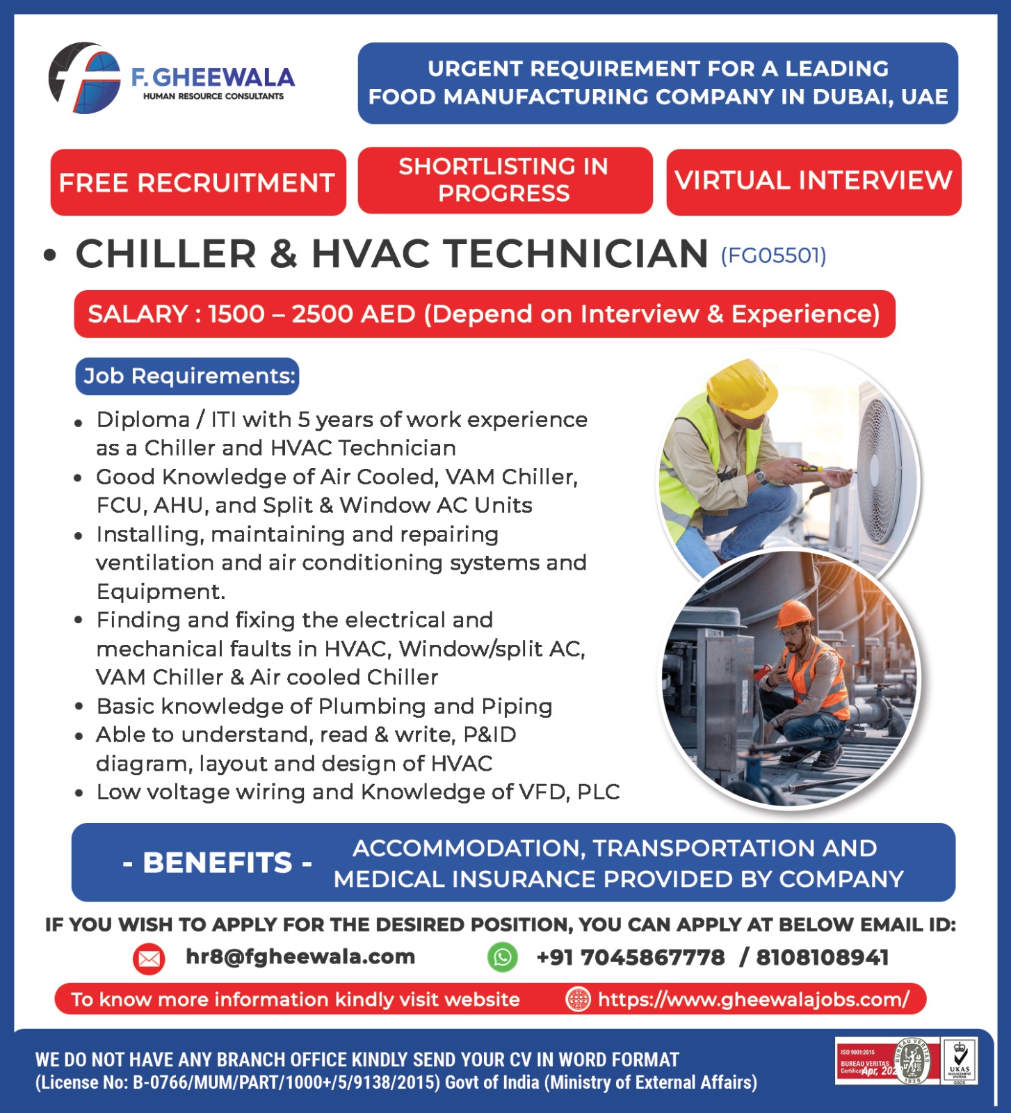 CHILLER & HVAC TECHNICIAN