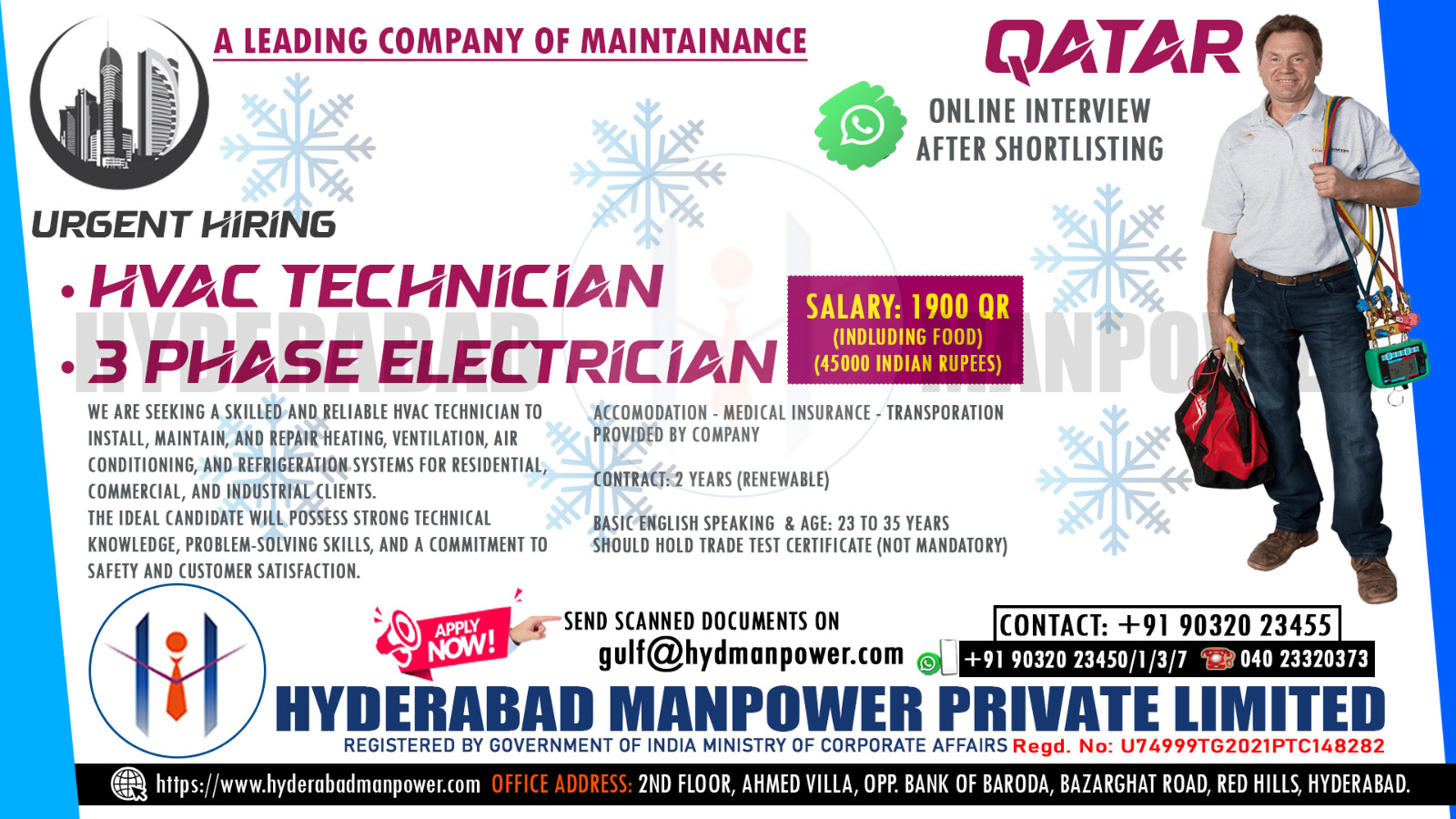 Urgent Hiring for A Leading Company of Maintenance in Qatar