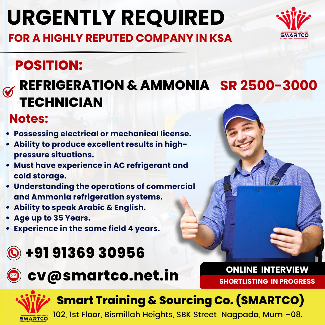 URGENTLY REQUIRED FOR A HIGHLY REPUTED COMPANY IN KSA