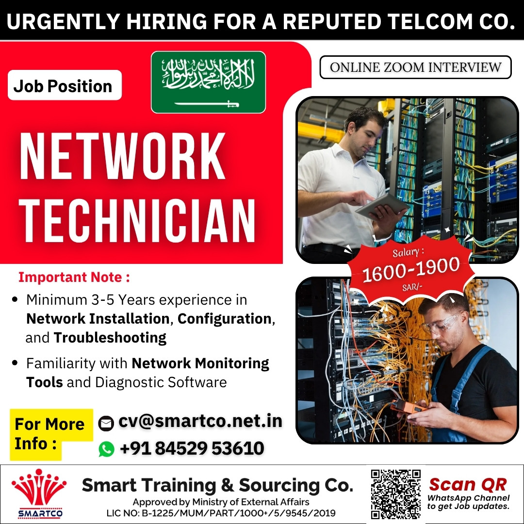 URGENTLY HIRING FOR A REPUTED TELCOM CO.