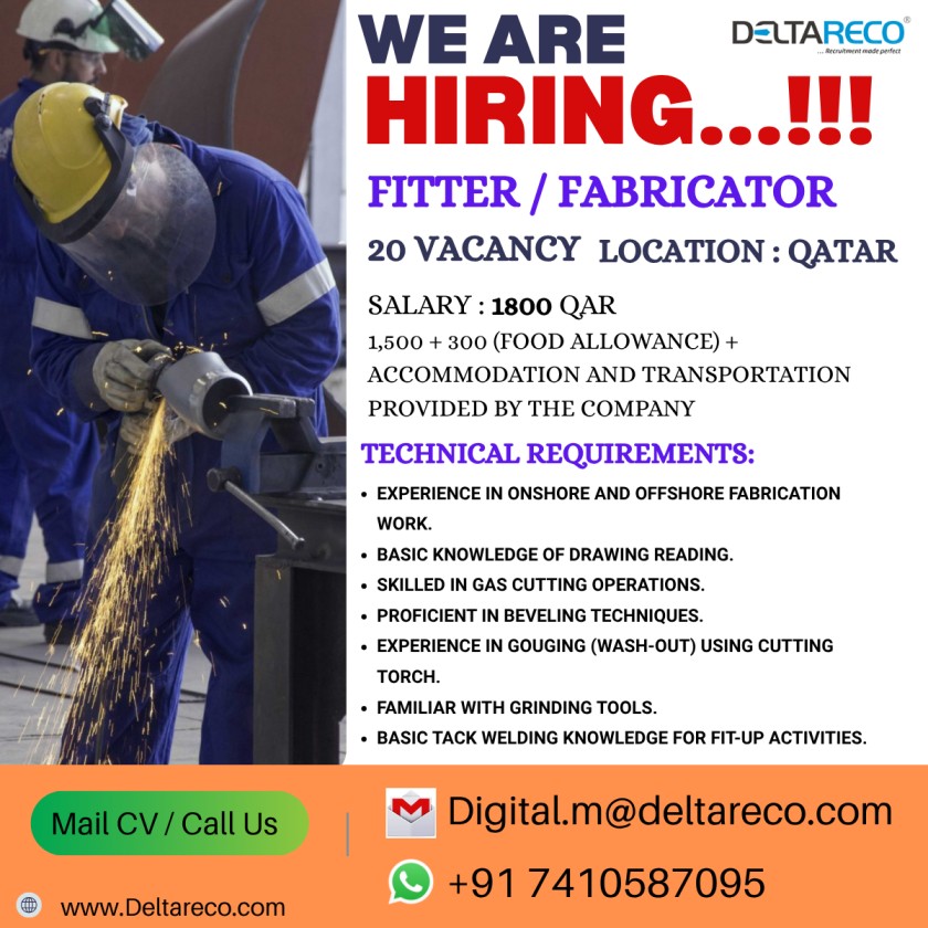Hiring Fitter Fabricator for qatar