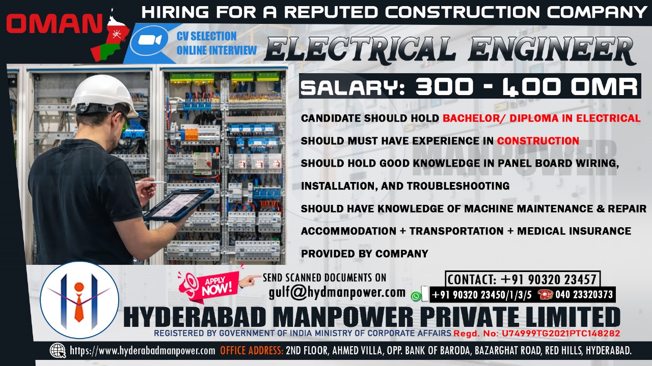 Urgent Hiring for A Reputed Construction Company - OMAN