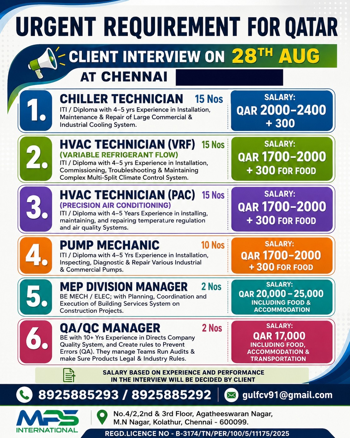 DIRECT CLIENT INTERVIEW IN CHENNAI ON 28-08-2026