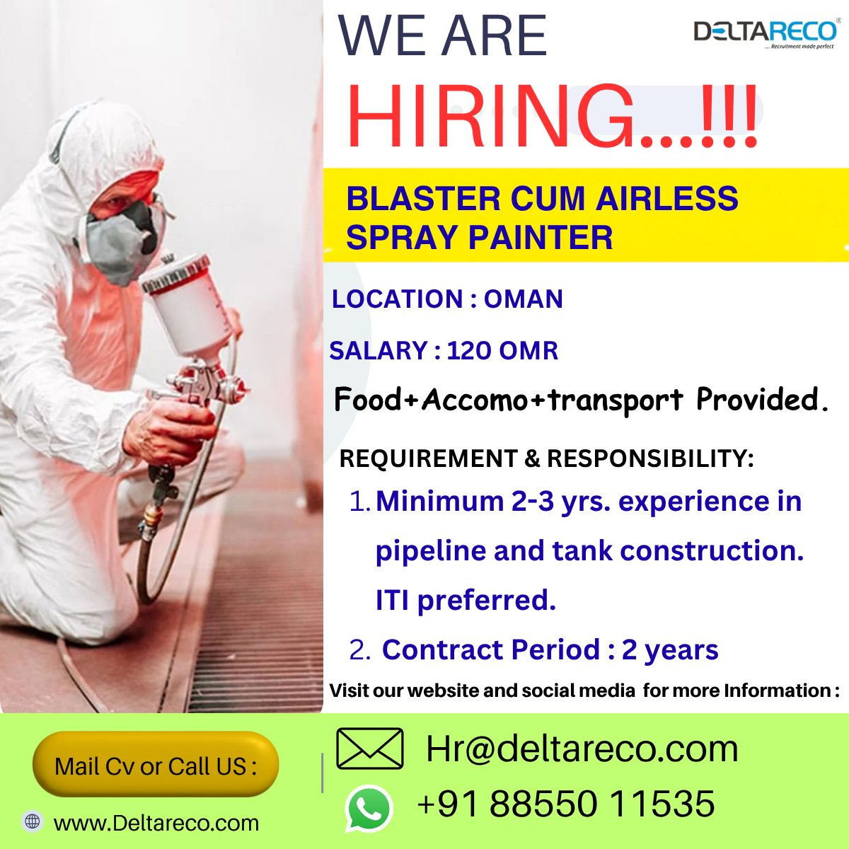 Hiring Blaster Cum Airless Spray painter