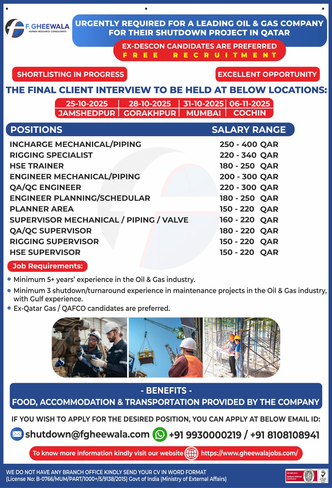 Urgent Requirement