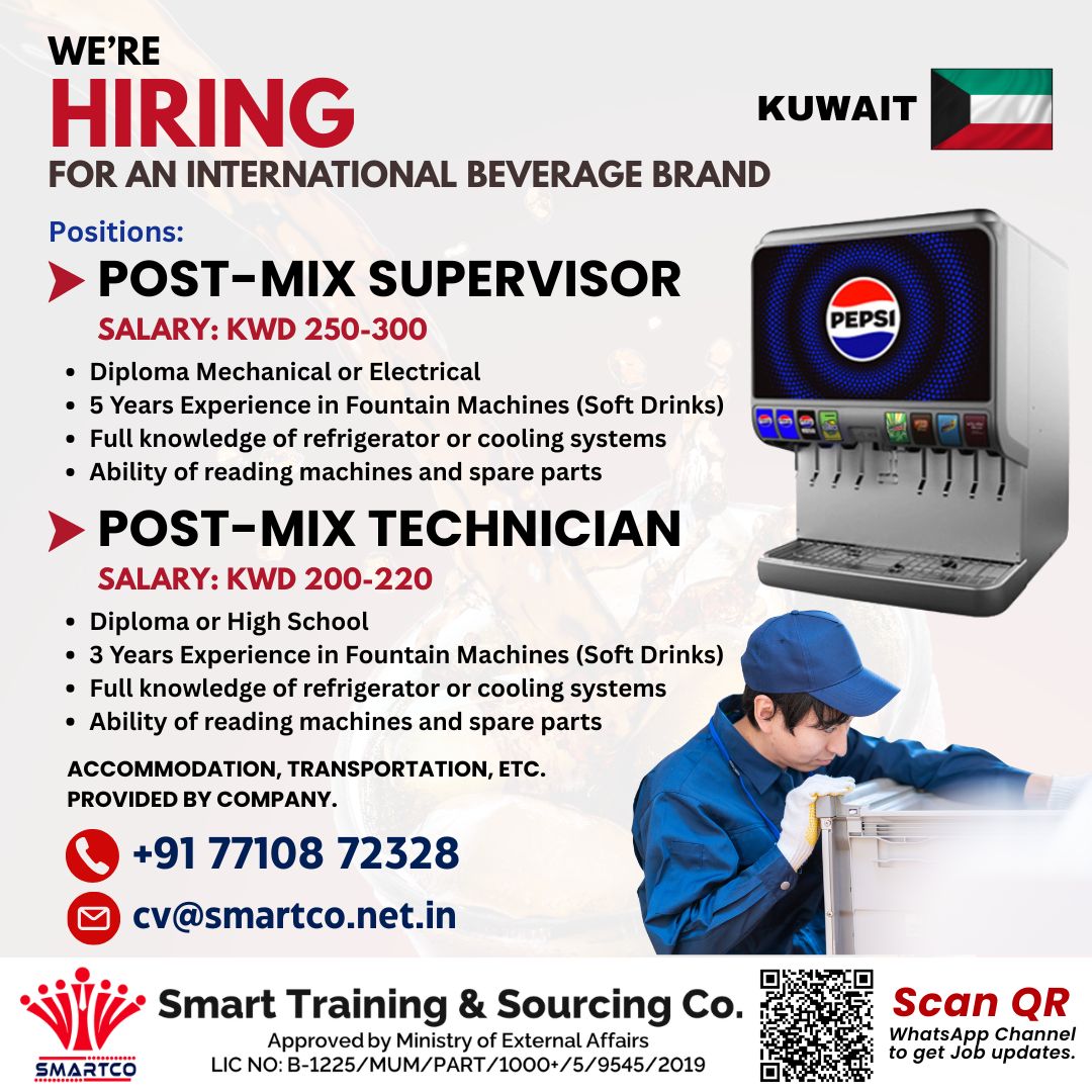 URGENTLY REQUIRED FOR KUWAIT FOR AN INTERNATIONAL BEVERAGE BRAND