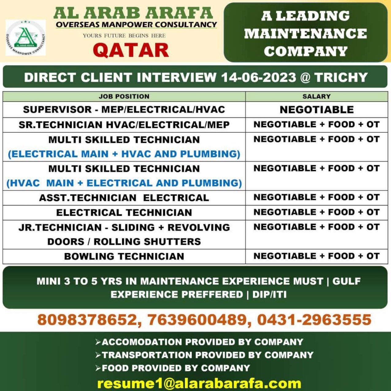 Maintenance Company Qatar