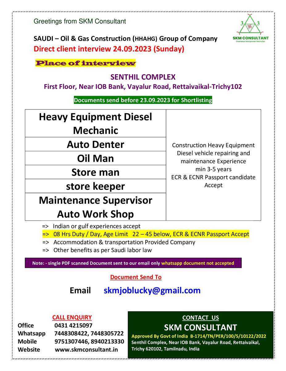 SAUDI – Direct client interview 24.09.2023 (Sunday)