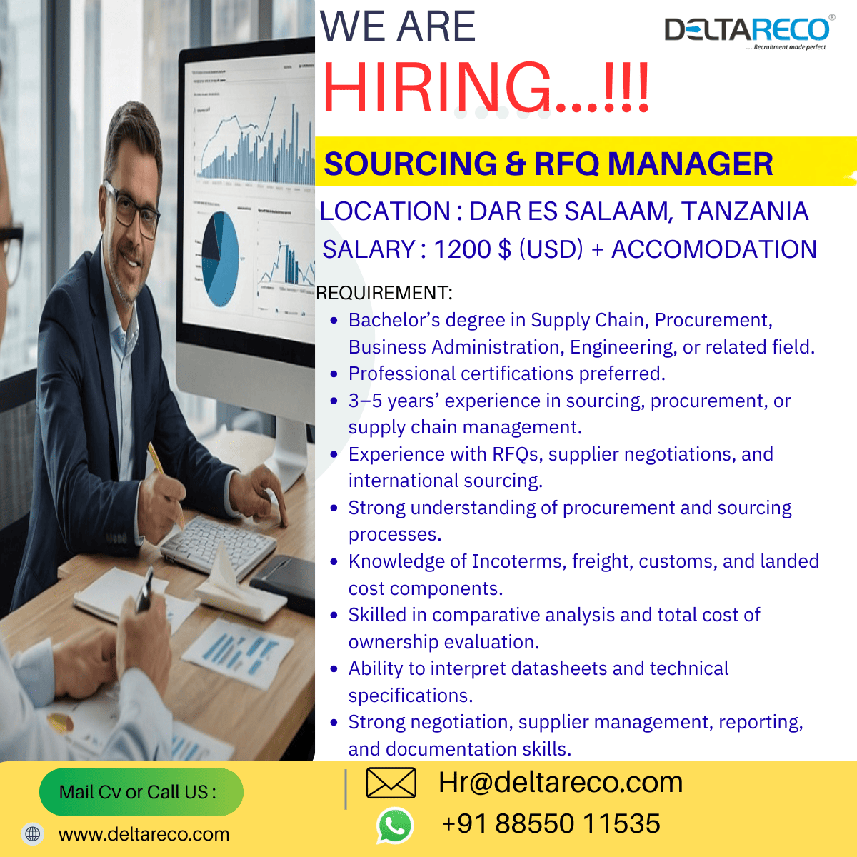 Hiring Sourcing and RFQ Manager for Tanzania location