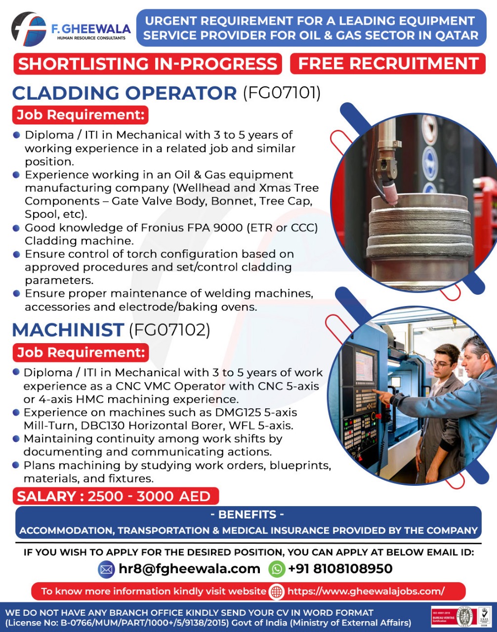 URGENT REQUIREMENT FOR KUWAIT