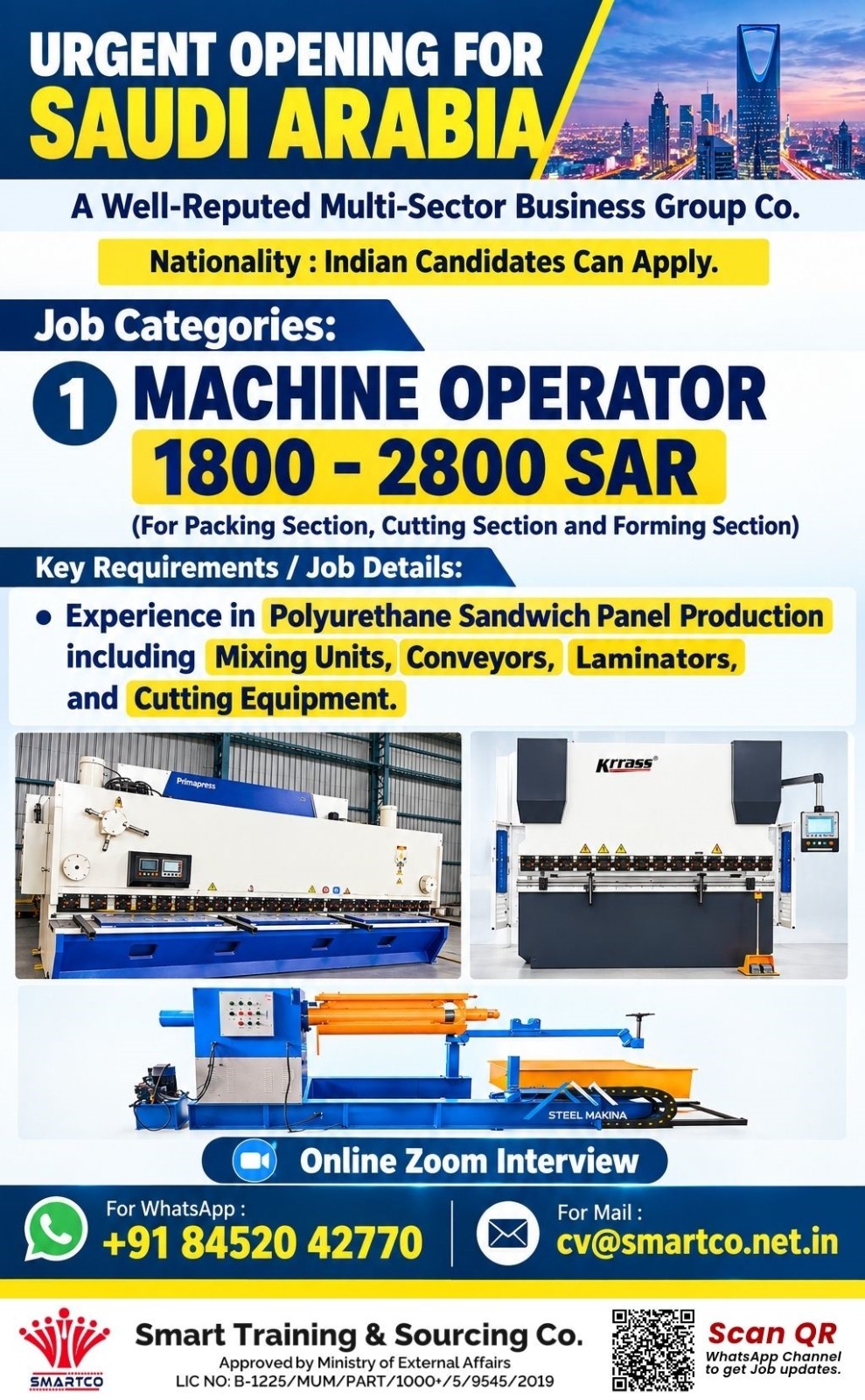URGENT OPENING FOR   SAUDI ARABIA 🇸🇦
