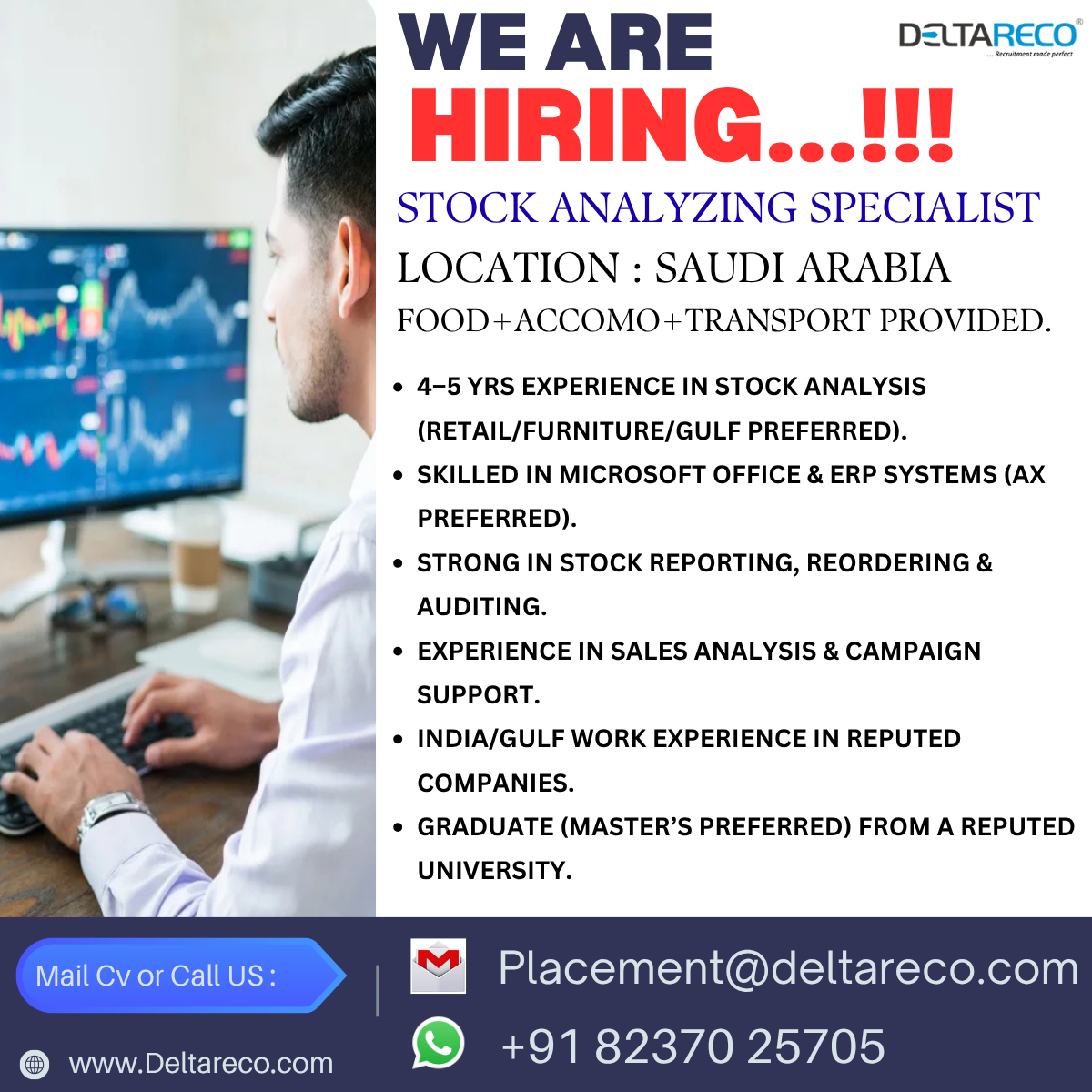 Hiring Senior Stock Analyst For Saudi Arabia
