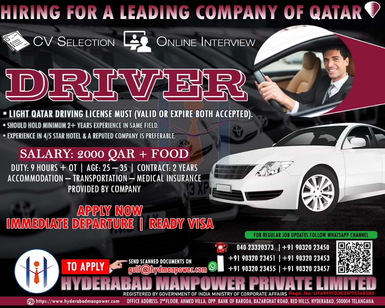 Urgent Hiring for A Leading Company of Qatar