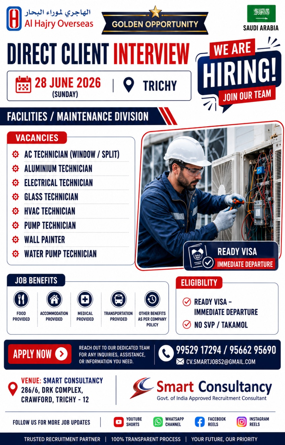 🔥 Saudi Arabia Jobs 2026 | Direct Client Interview in Trichy 🔥