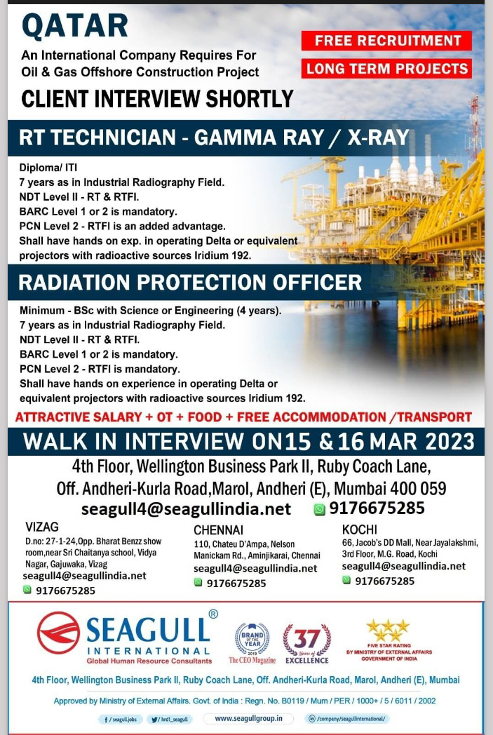Free Recruitment for Oil/Gas Qatar