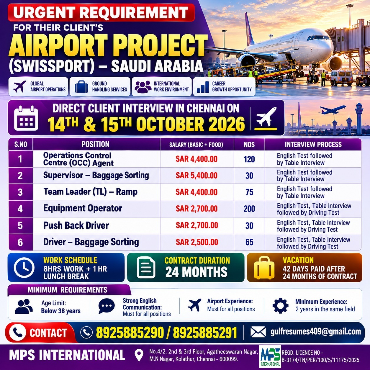 Direct Client Interview In Chennai On 14th & 15th October 2026