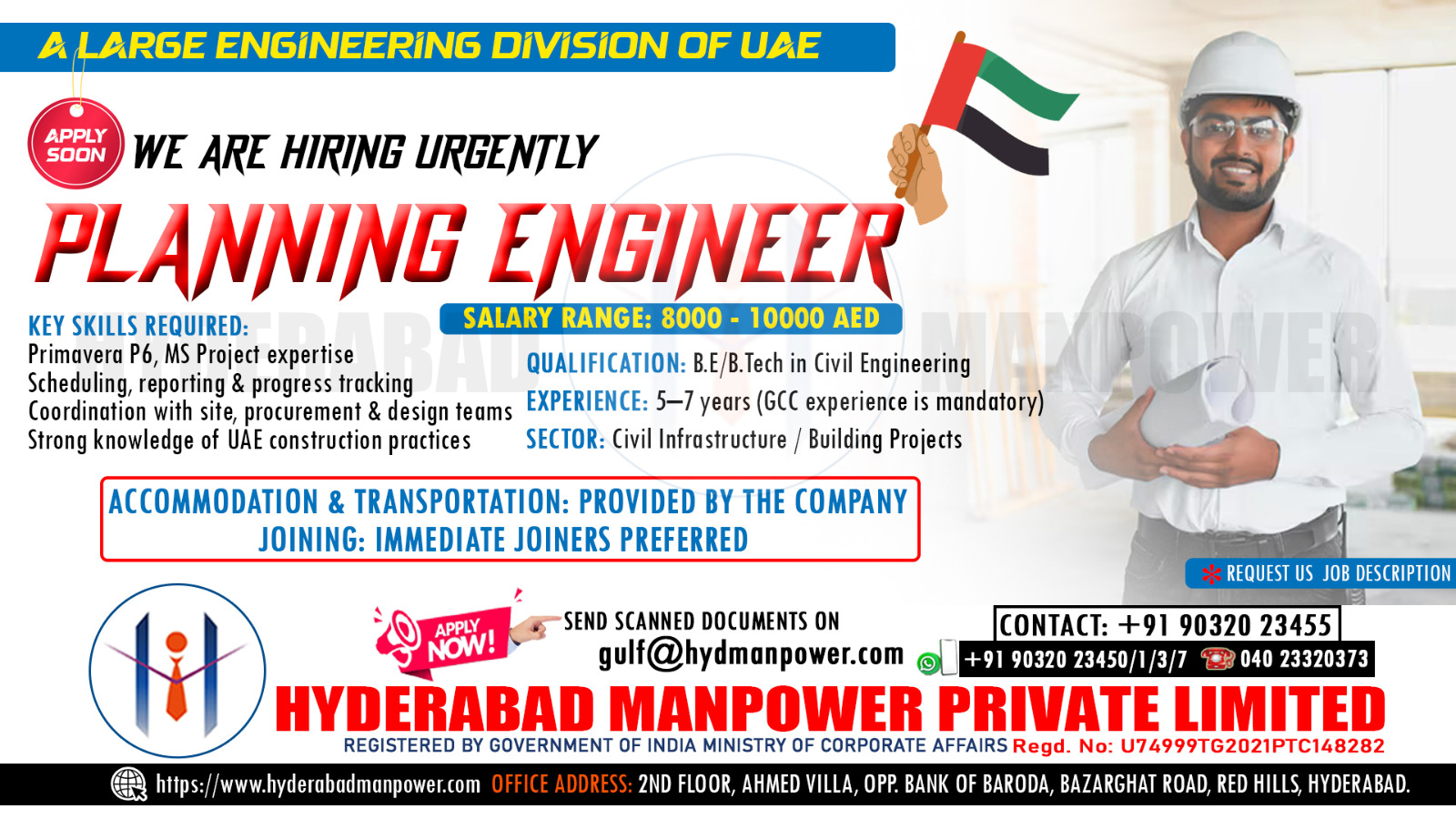 Urgent Hiring for A Leading Engineering Division of UAE