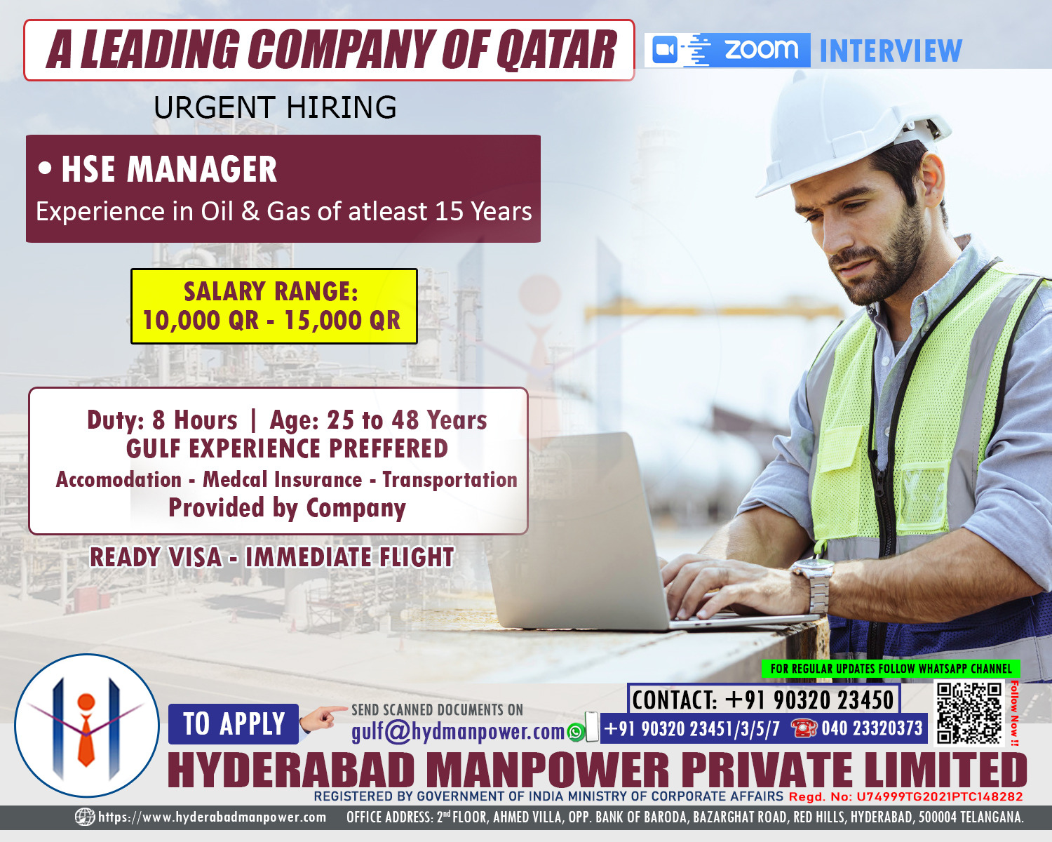 Urgent Hiring for A Leading Company of Qatar