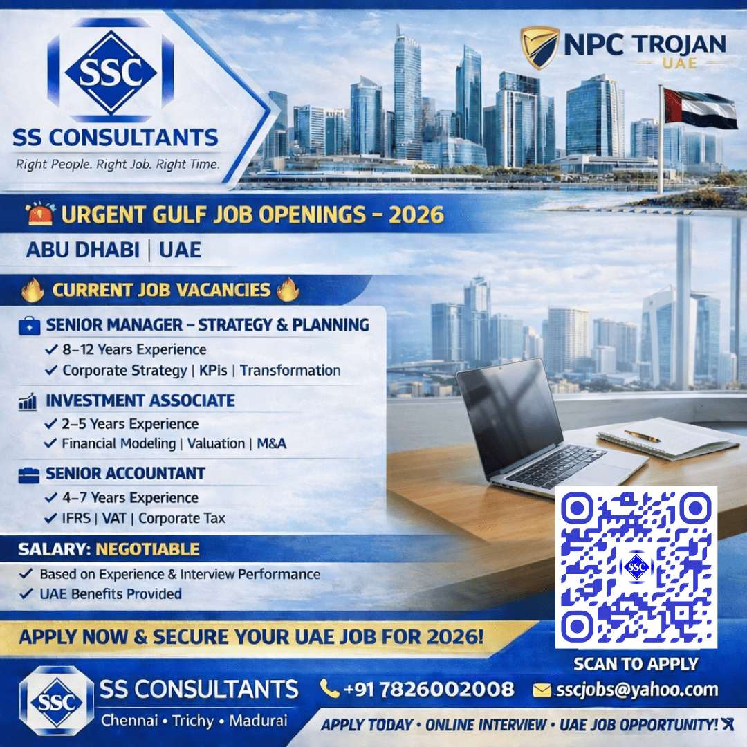 UAE Jobs for Indians 2026 | Senior Manager, Finance & Accounting Vacancies