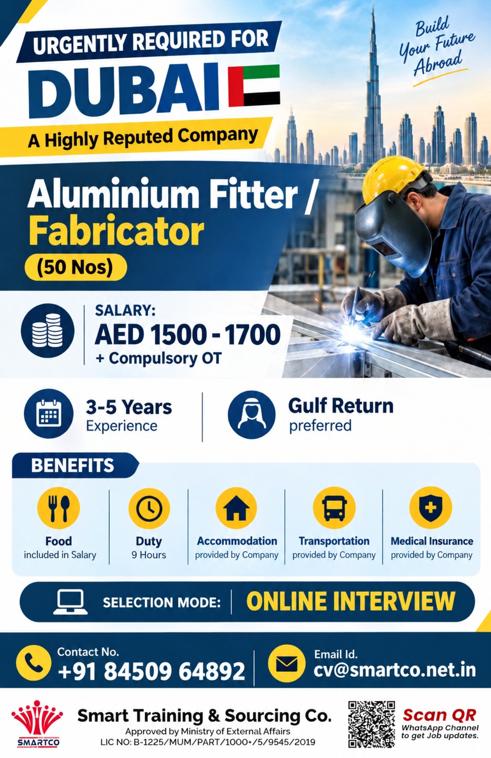 URGENTLY REQUIRED FOR DUBAI