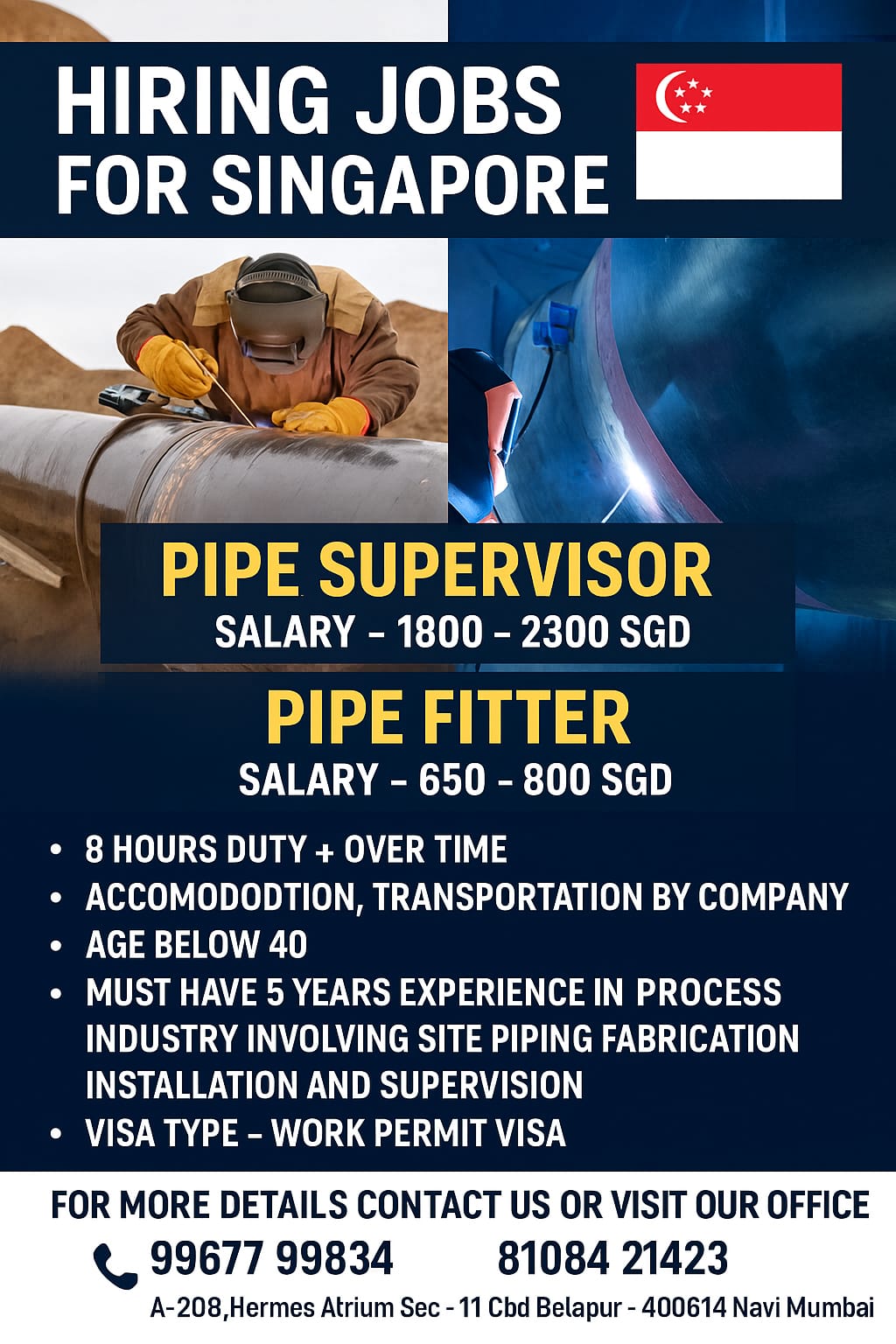 HIRING JOBS FOR SINGAPUR 