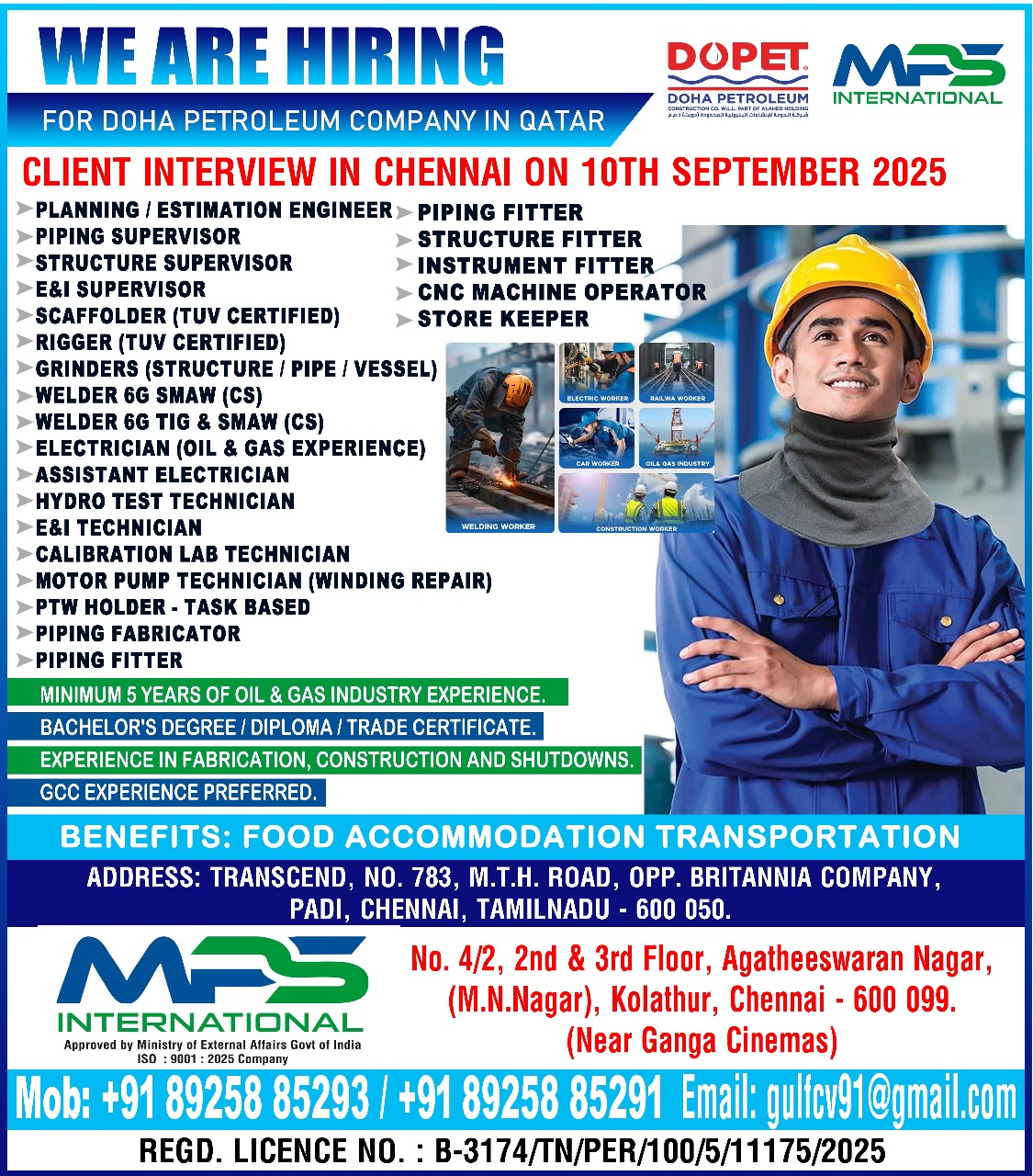 DIRECT CLIENT INTERVIEW IN CHENNAI ON 10th SEPTEMBER