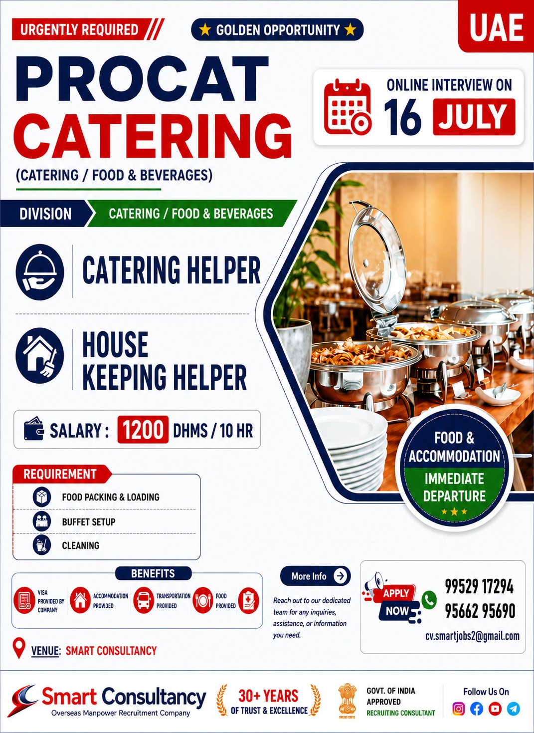 🚨 URGENT UAE JOB OPENING – CATERING COMPANY