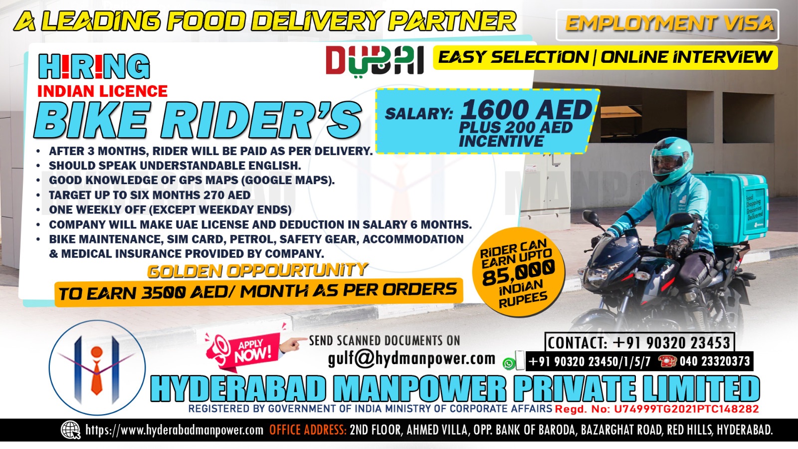 Urgent Hiring for A Leading Food Delivering Partner Company - UAE