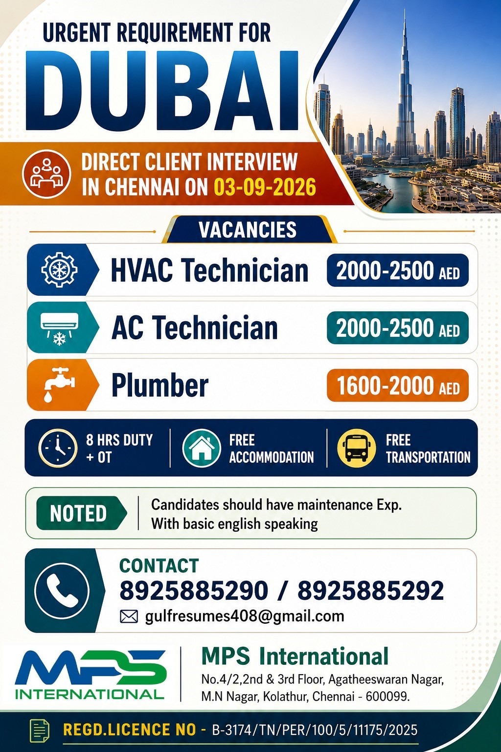 DIRECT CLIENT INTERVIEW IN CHENNAI ON 03-09-2026
