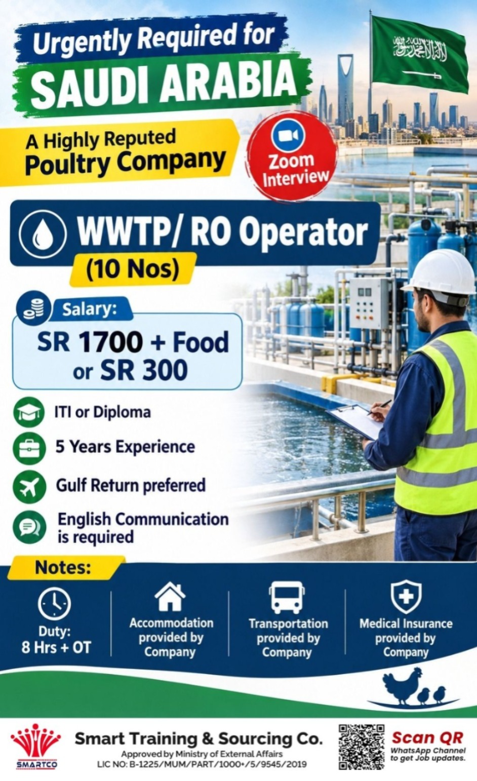 Urgently Required for SAUDI ARABIA
