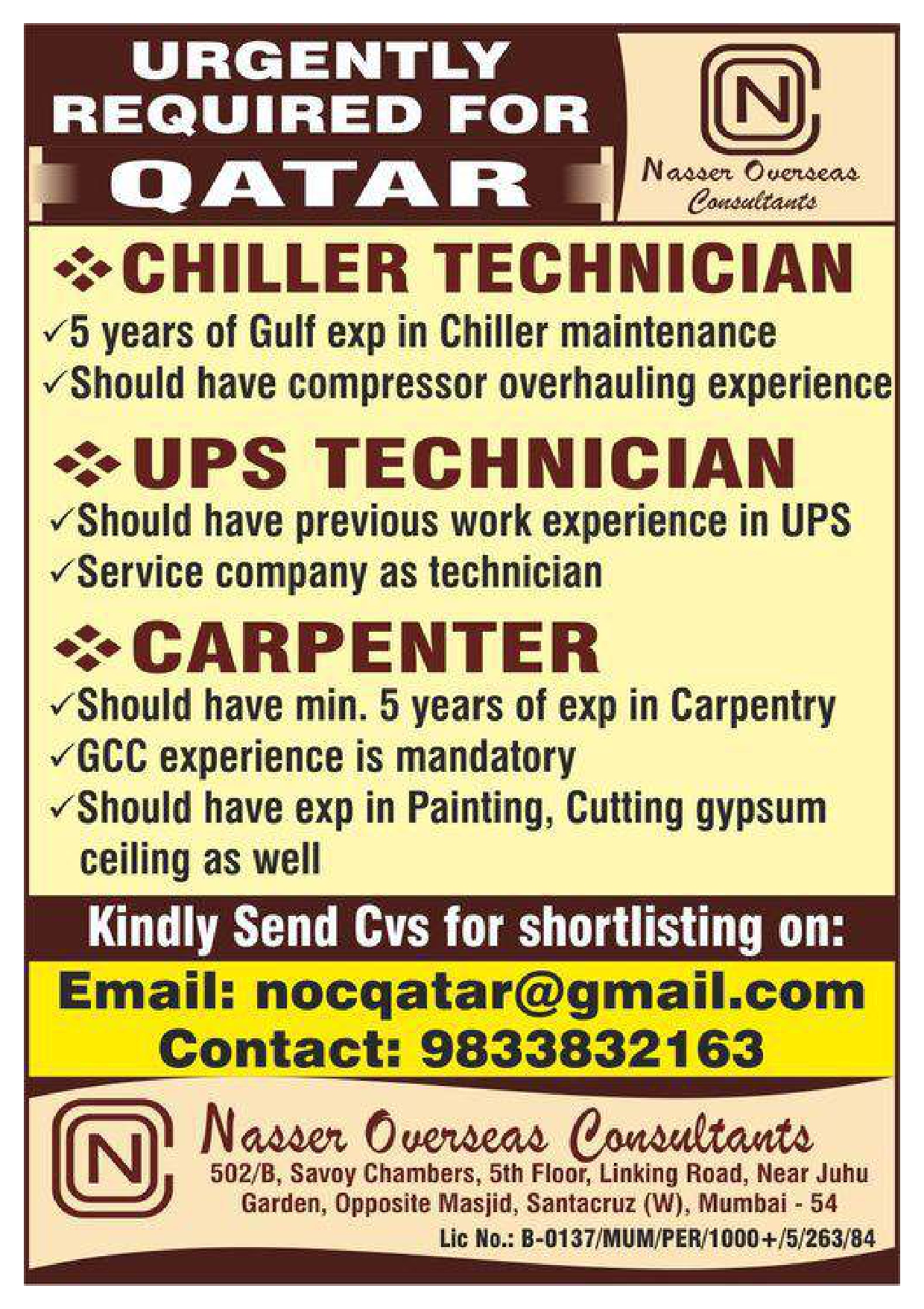 Telephonic Interview for Qatar