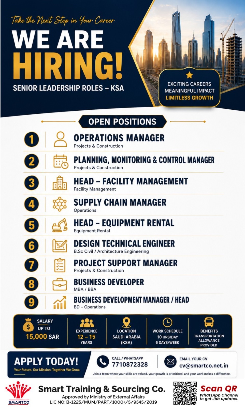WE ARE HIRING! Senior Leadership Roles