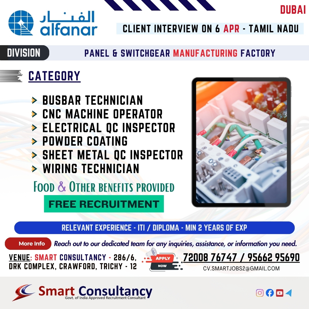 🚨 GULF JOB ALERT – DUBAI 🇦🇪 | FREE RECRUITMENT 🔥 Client Interview on 6 APR – Tamil Nadu
