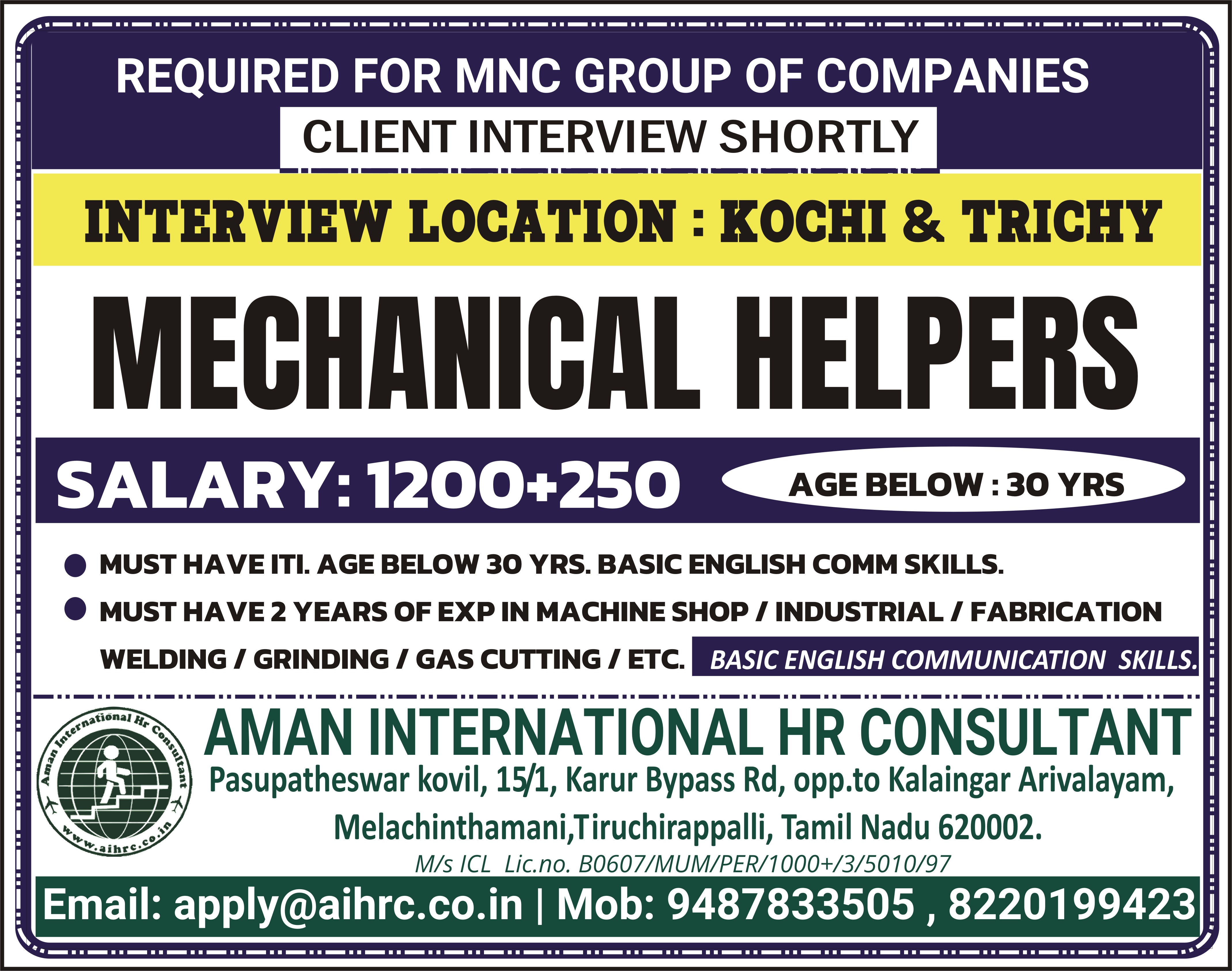 HIRING FOR MNC CO. | SAUDI