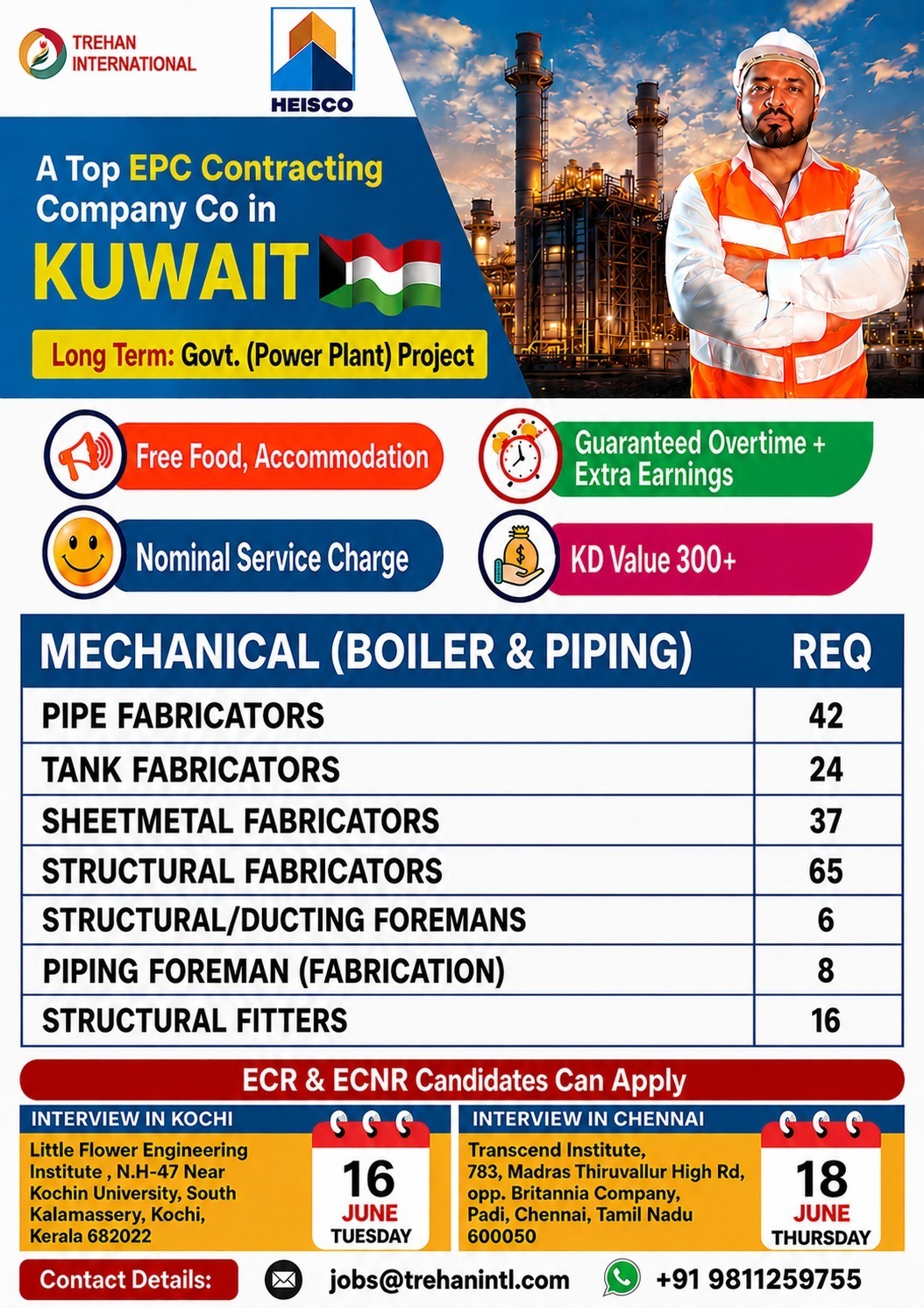 🚨 KUWAIT JOB OPPORTUNITY – HEISCO Power Plant Project 
