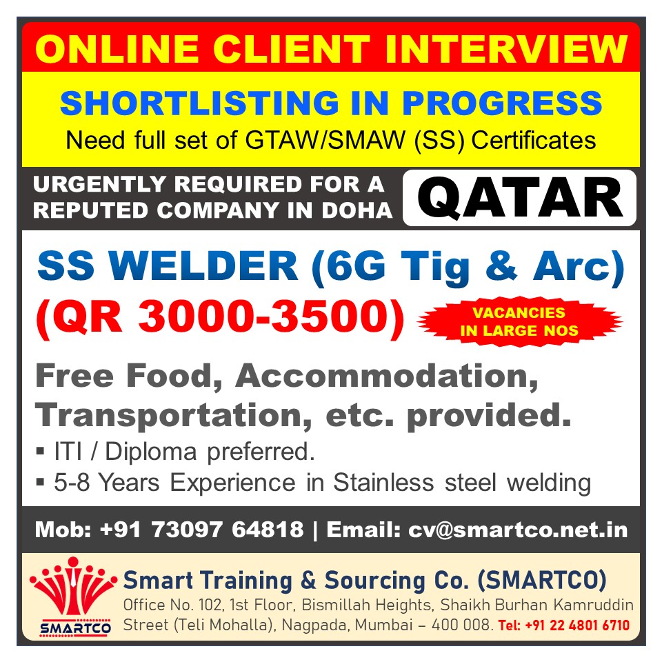 Urgently Required for Qatar