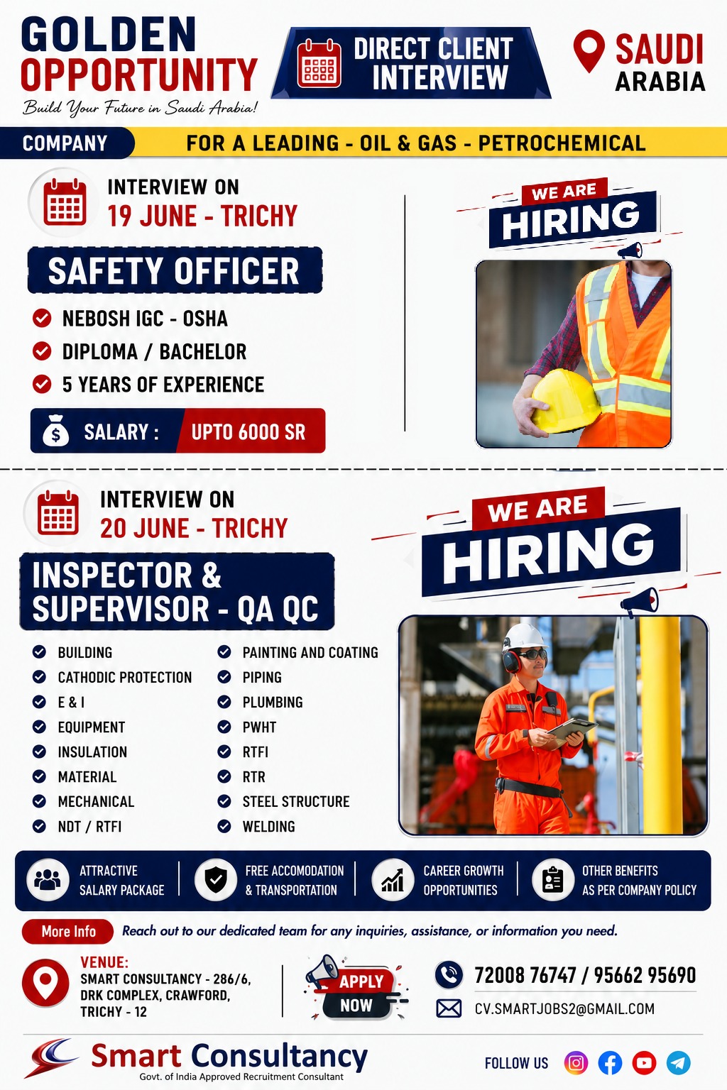 SAUDI ARABIA DIRECT CLIENT INTERVIEW – TRICHY 