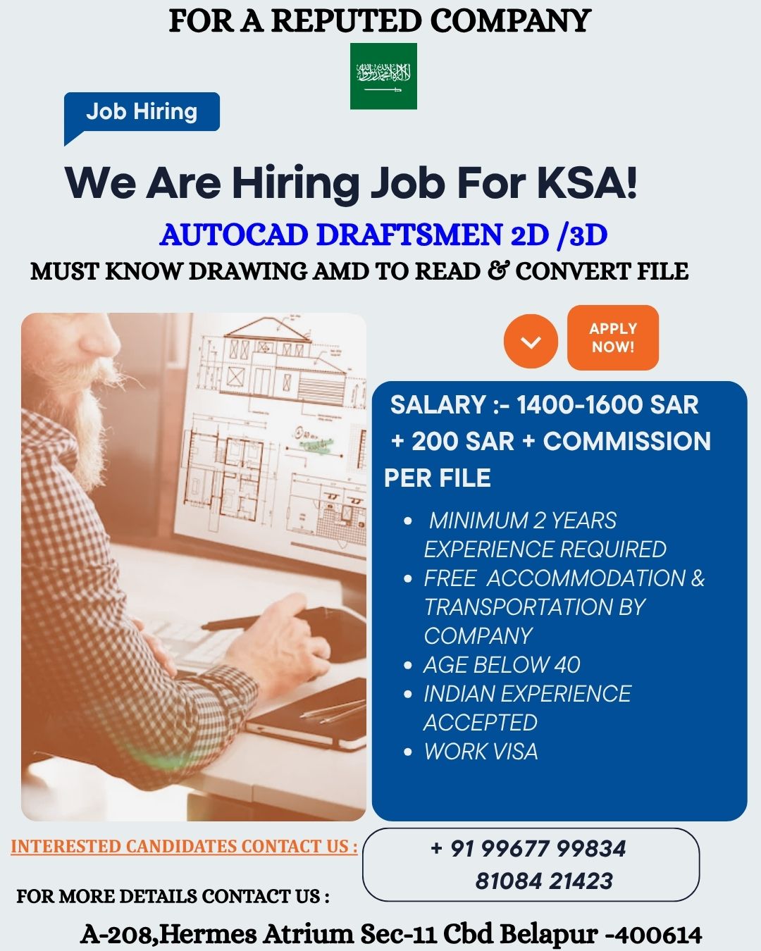 URGENT REQUIREMENT FOR SAUDI ARABIA 