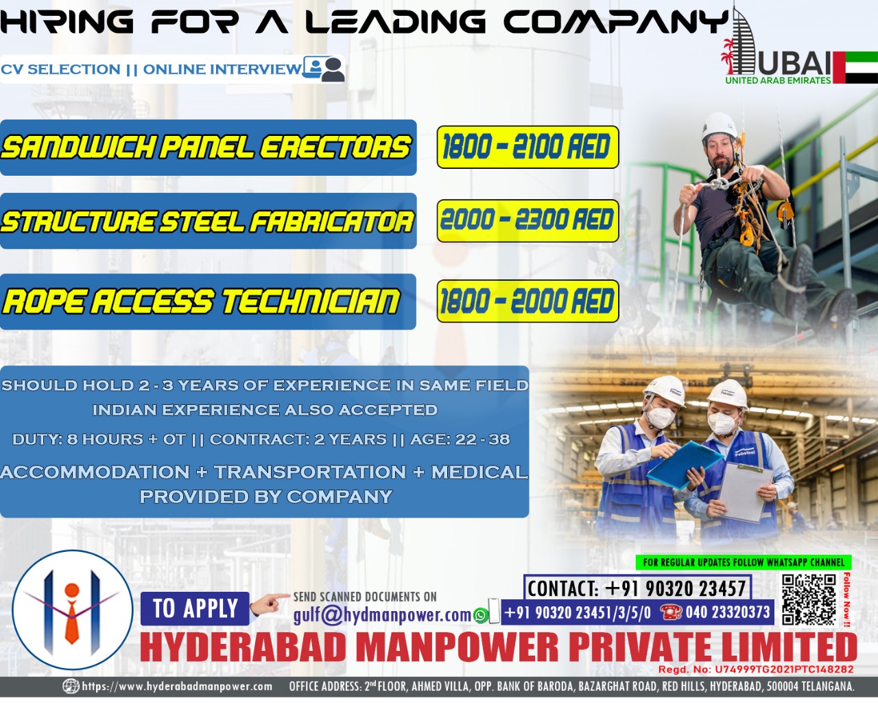 Urgent Hiring for A Leading Company of UAE