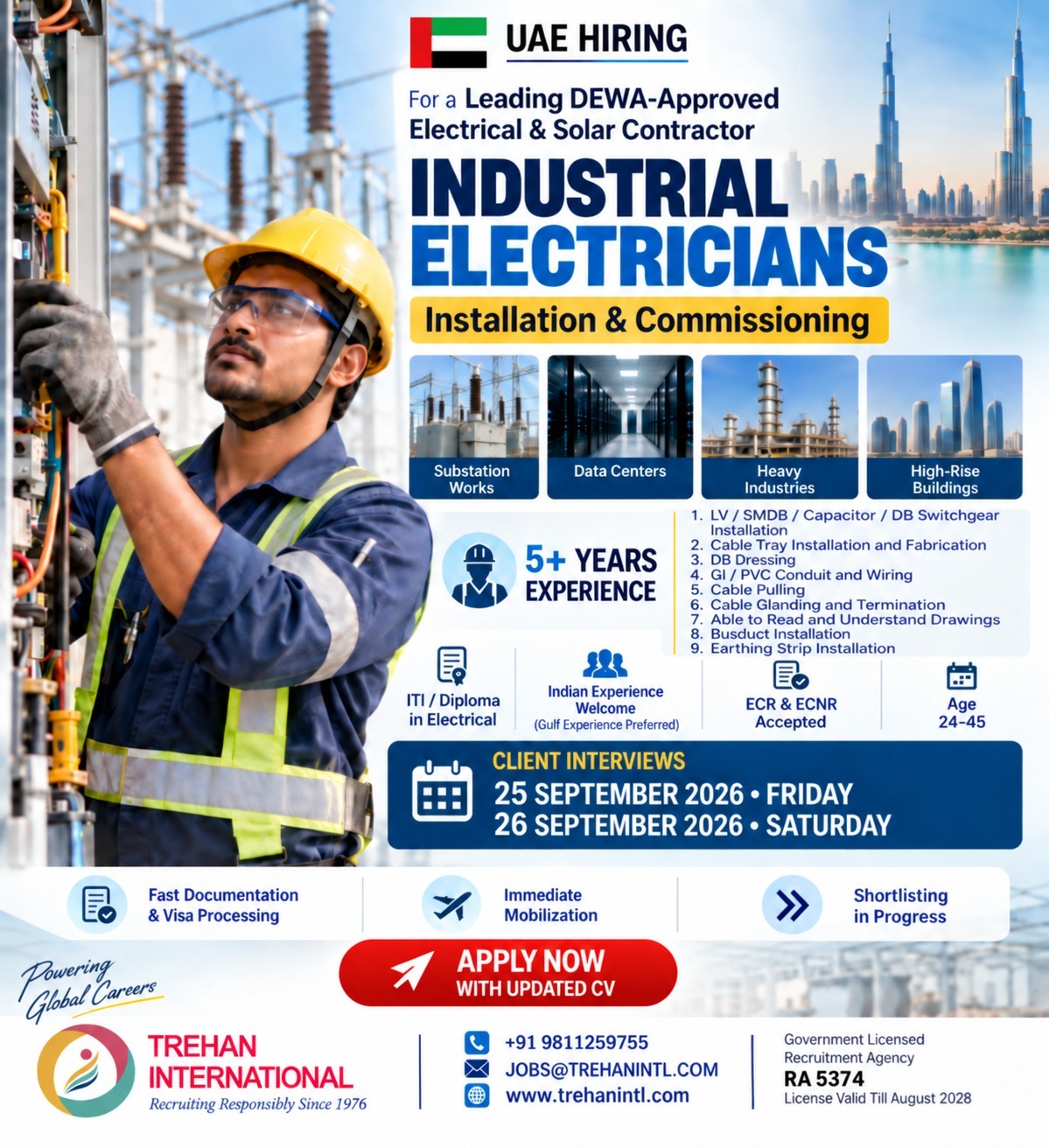 Industrial Electrician – UAE