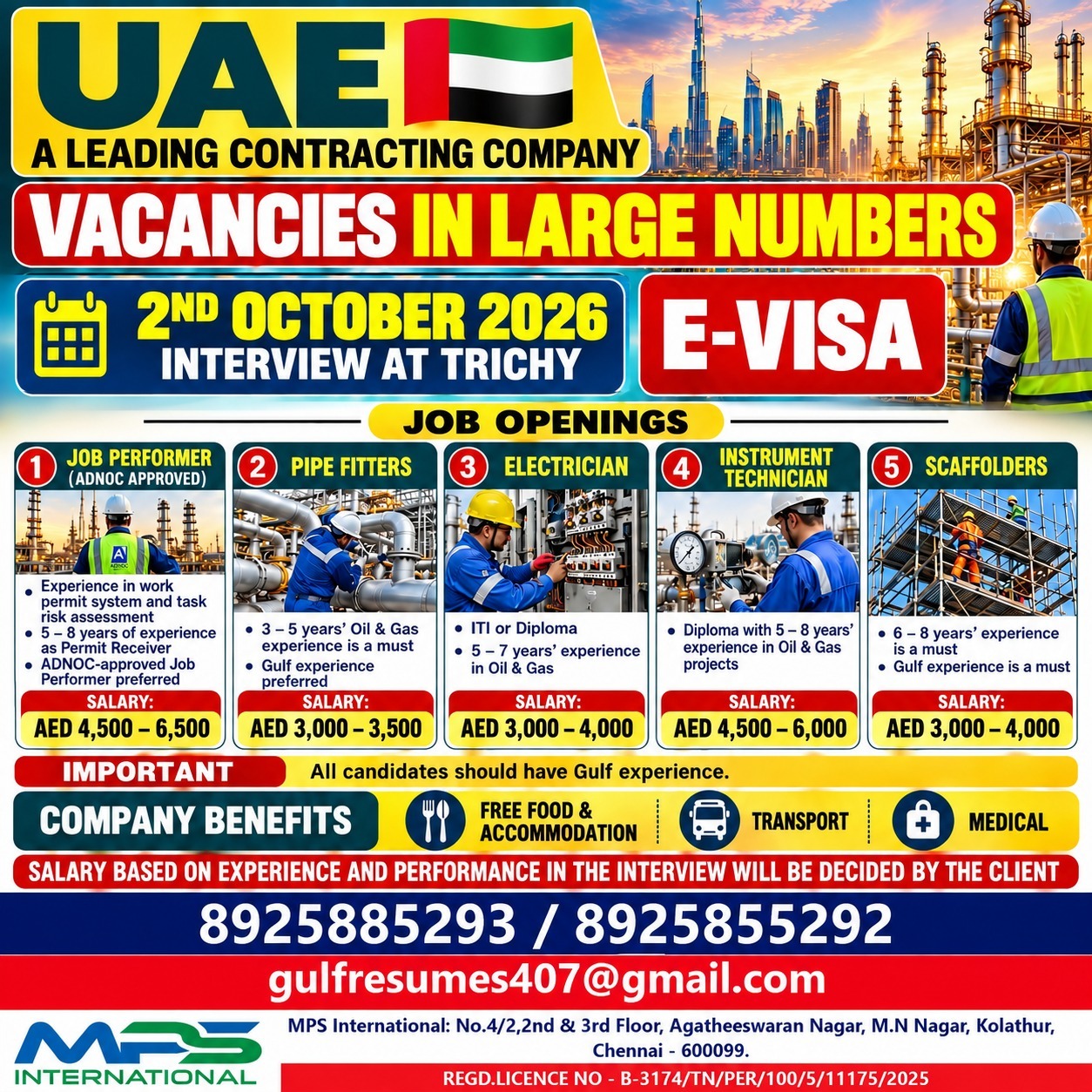 DIRECT CLIENT INTERVIEW IN TRICHY ON 02-10-2026