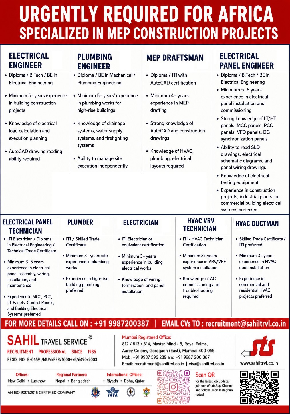 Hiring for Reputed Company in Congo, Africa