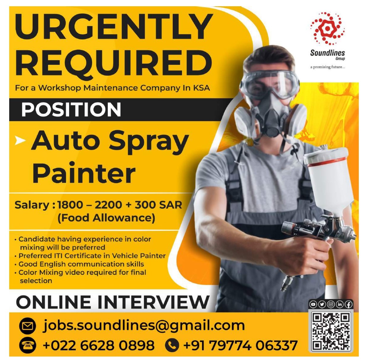 Required auto Spray Painter for KSA