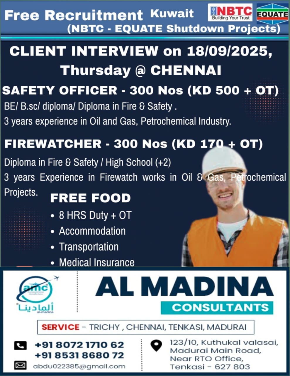 CLIENT INTERVIEW on 18/09/2025, Thursday @ CHENNAI