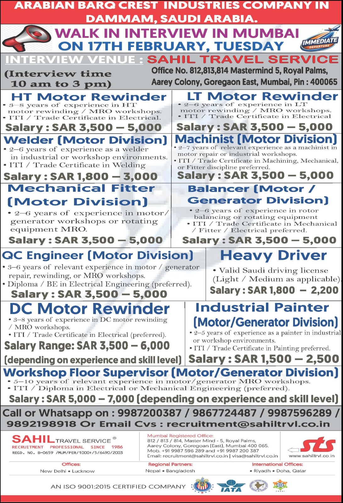 ARABIAN BARQ CREST INDUSTRIES COMPANY IN DAMMAM,SAUDI ARABIA 