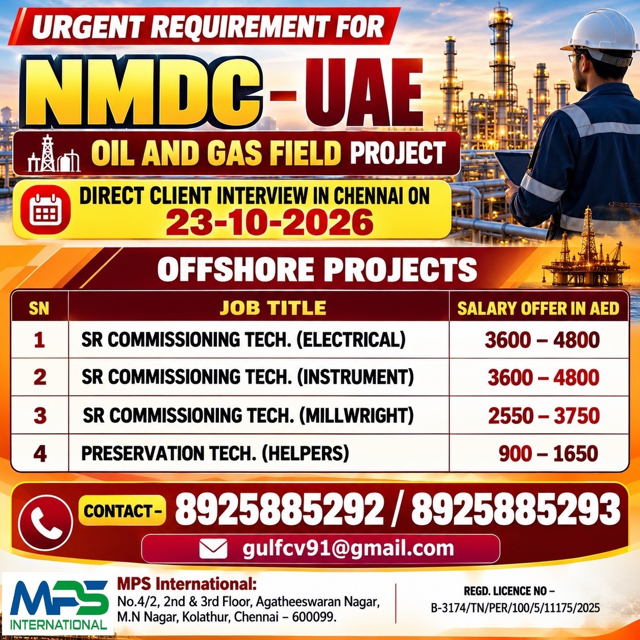 Direct Client Interview In Chennai On 23-10-2026