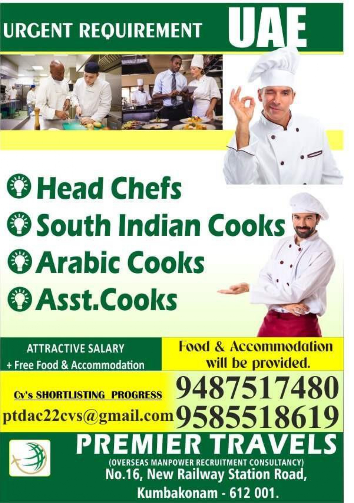 Urgent Required for UAE