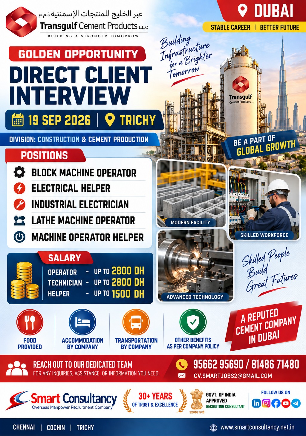 DUBAI JOB OPPORTUNITIES | TRICHY