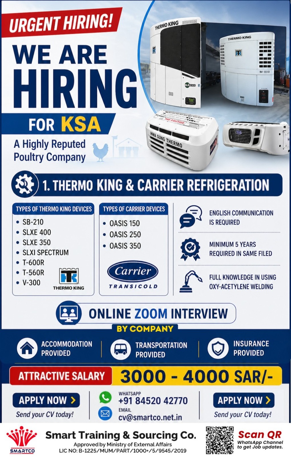 URGENT HIRING! WE ARE HIRING FOR KSA