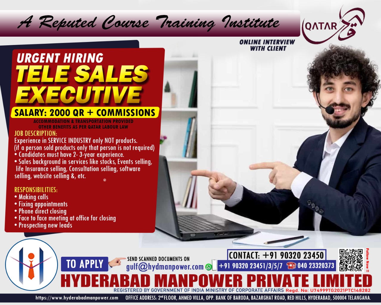 Urgent Hiring for Reputed Course Training Institute of QATAR